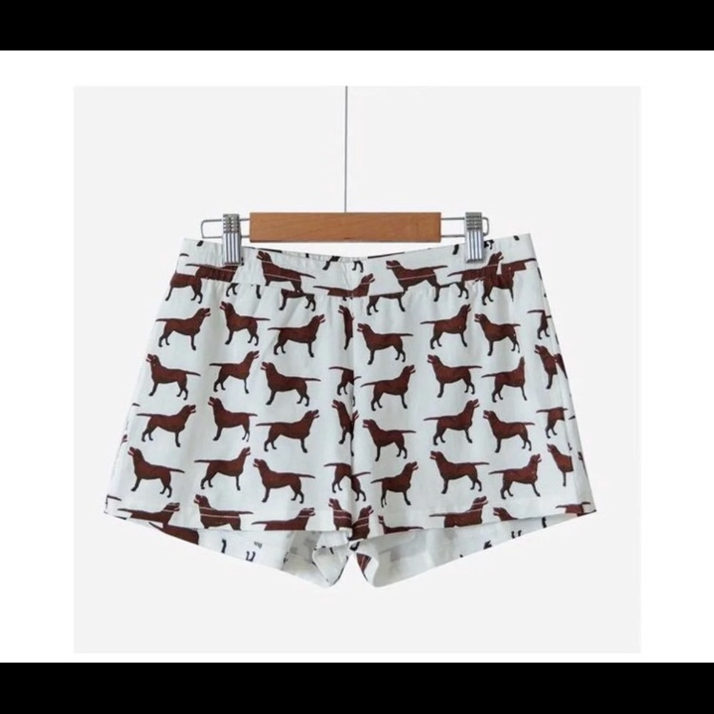 Chocolate Lab Sleep Shorts Size M